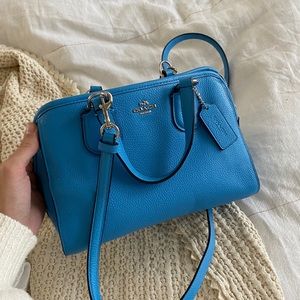 Blue Coach Purse Cross Body Strap